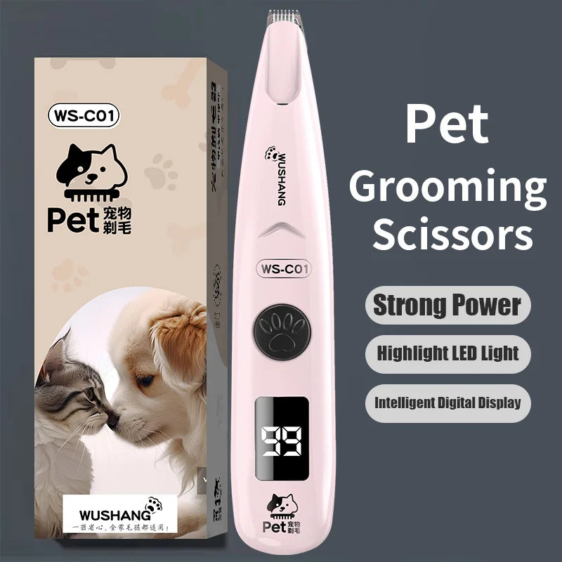 Electric Pet Grooming Trimmer – Quiet Waterproof Shaver for Dogs & Cats