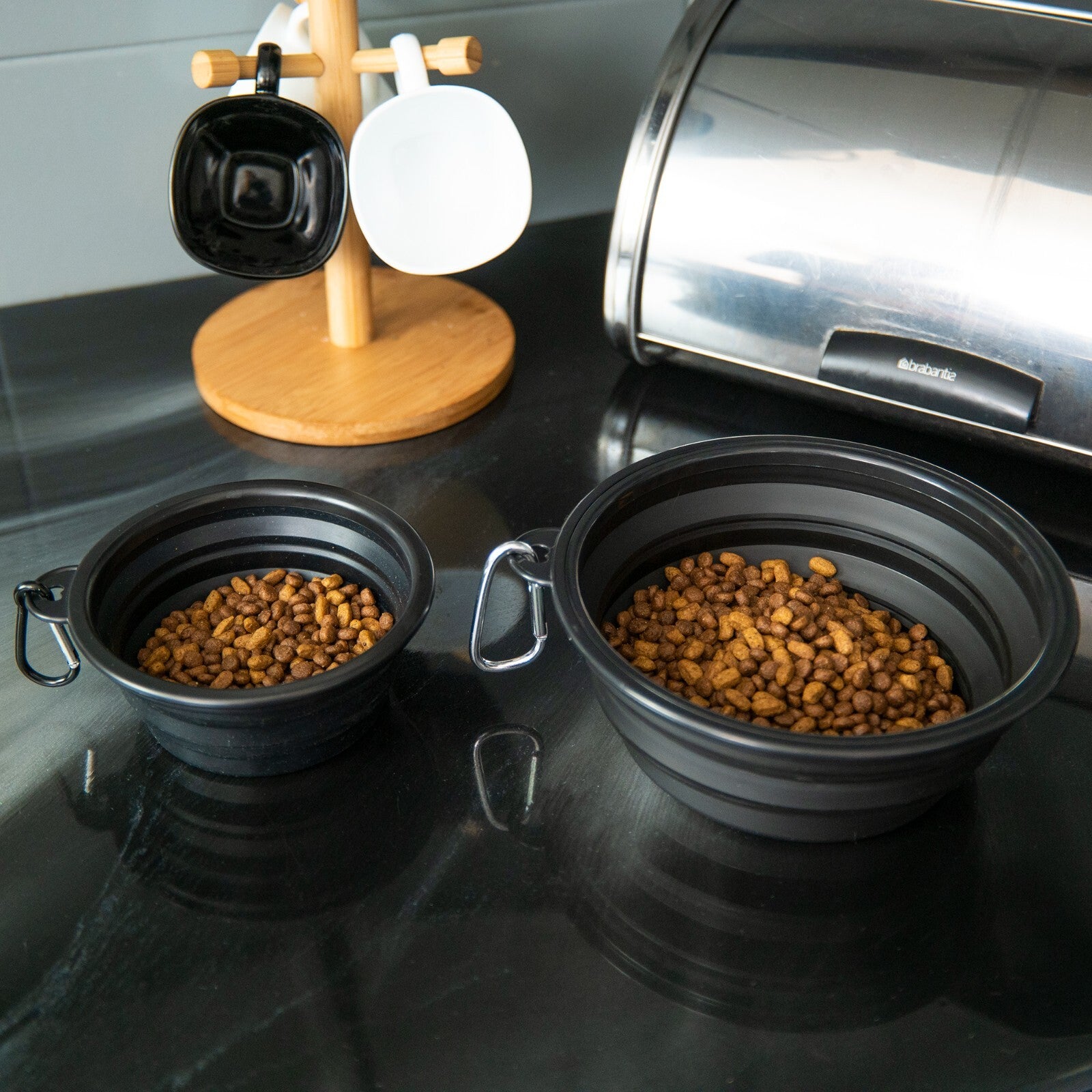 Made Easy Kit Portable Collapsible Travel Pet Bowl for Water or Food, in 2 Sizes