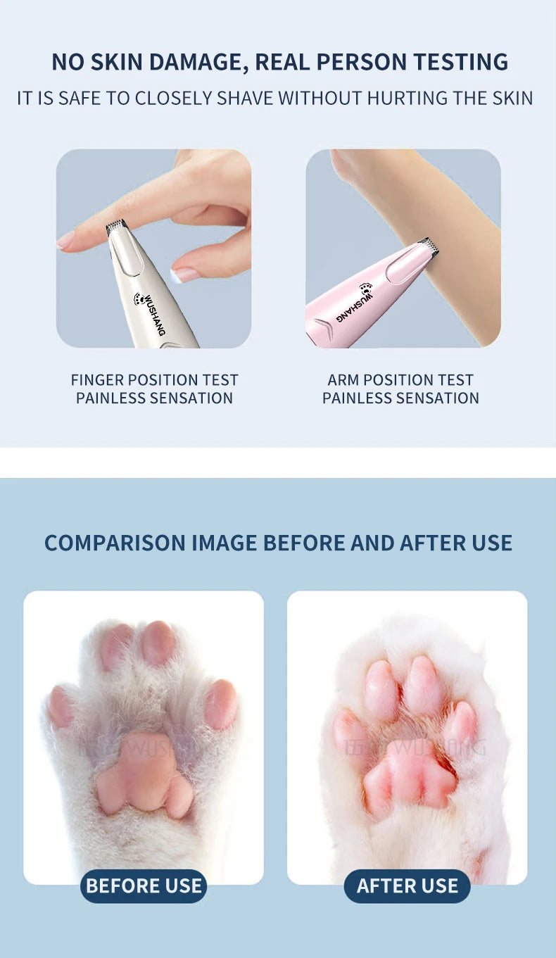 Electric Pet Grooming Trimmer – Quiet Waterproof Shaver for Dogs & Cats