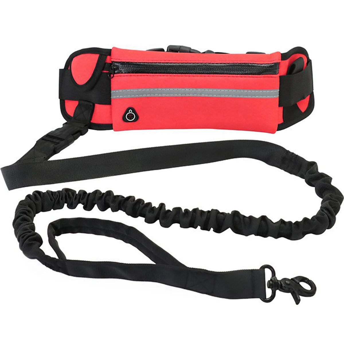 Hands-Free Dog Leash with Waist Bag – Reflective & Elastic