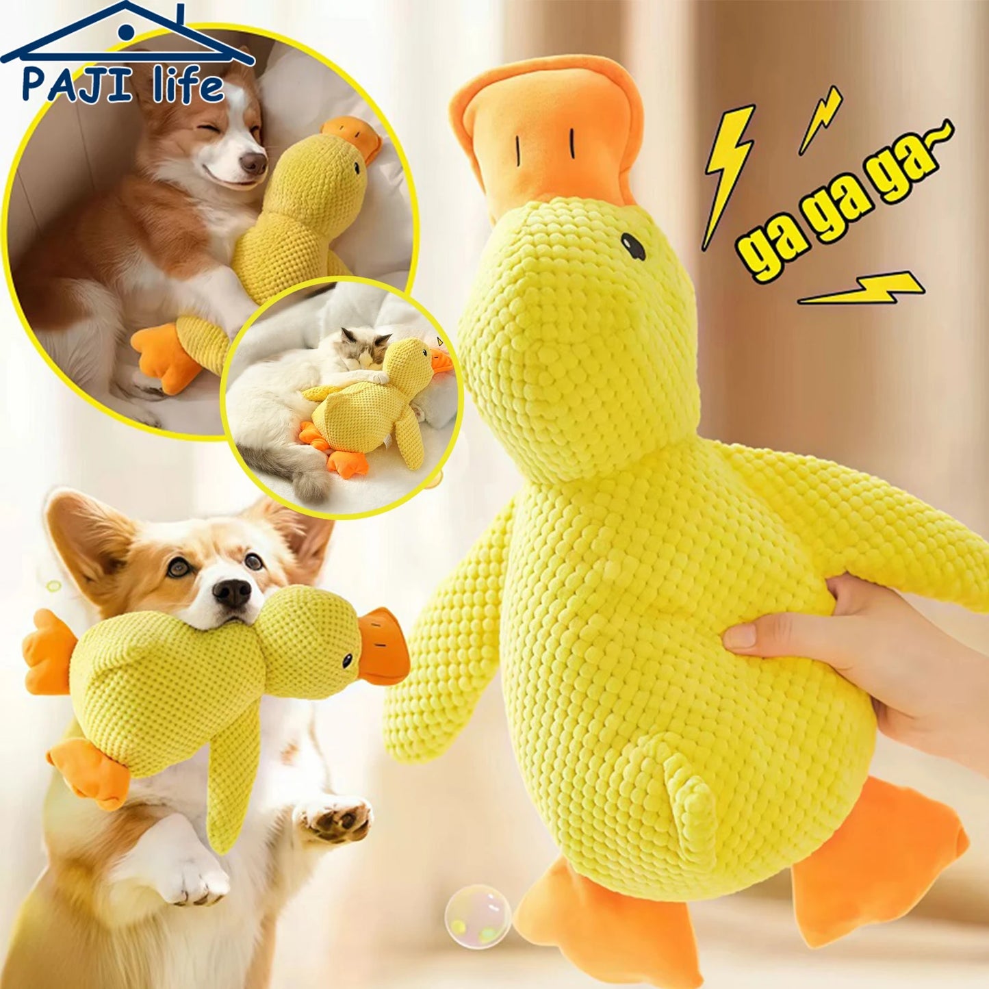 Quacking Duck Plush Dog Toy