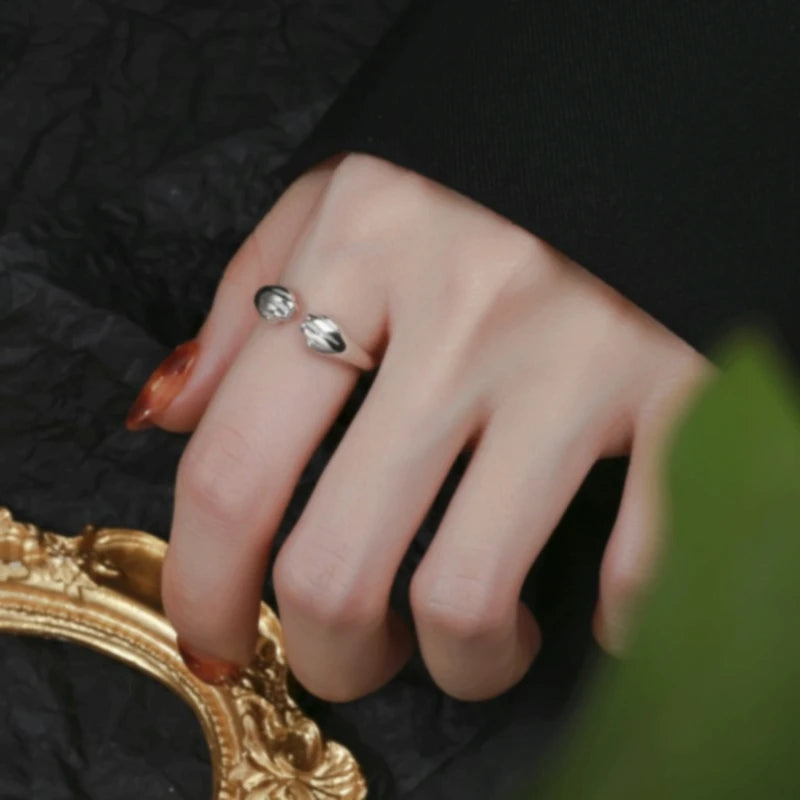 Cat Paw Print Ring – Adjustable Silver Ring for Cat Lovers