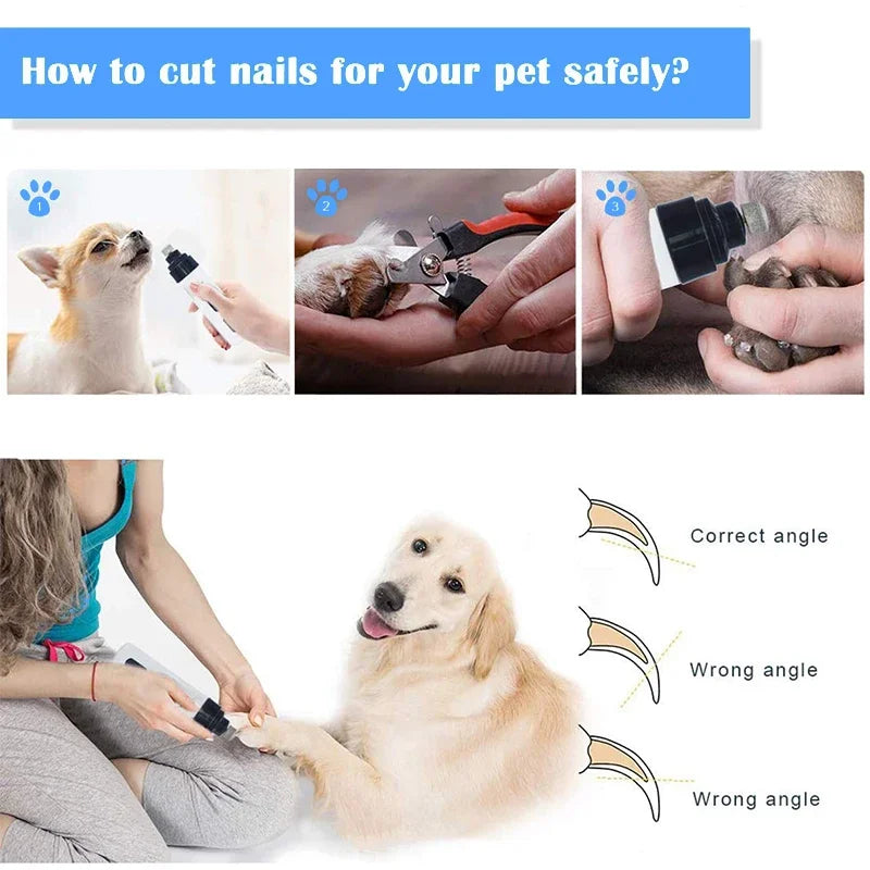 Quiet Electric Pet Nail Grinder – USB Rechargeable