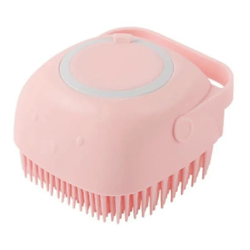 Silicone Dog Bath Brush with Shampoo Dispenser