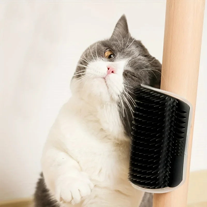 Wall-Mounted Cat Self-Groomer – Massage Comb Brush for Cats & Kittens