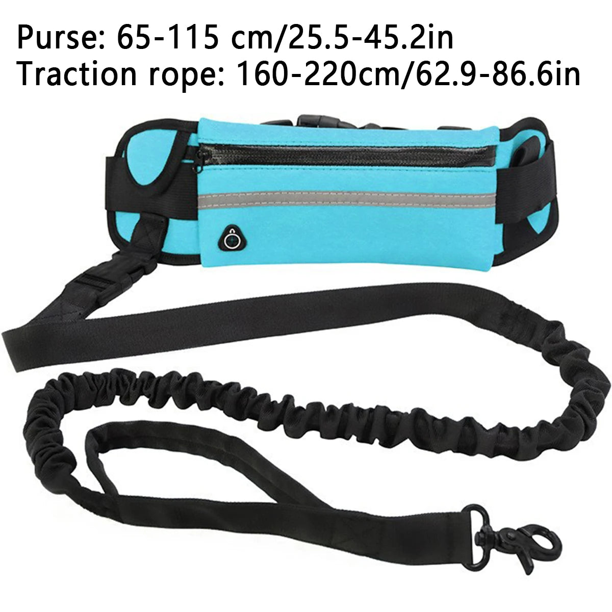 Hands-Free Dog Leash with Waist Bag – Reflective & Elastic