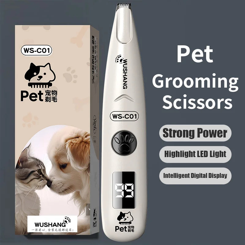 Electric Pet Grooming Trimmer – Quiet Waterproof Shaver for Dogs & Cats
