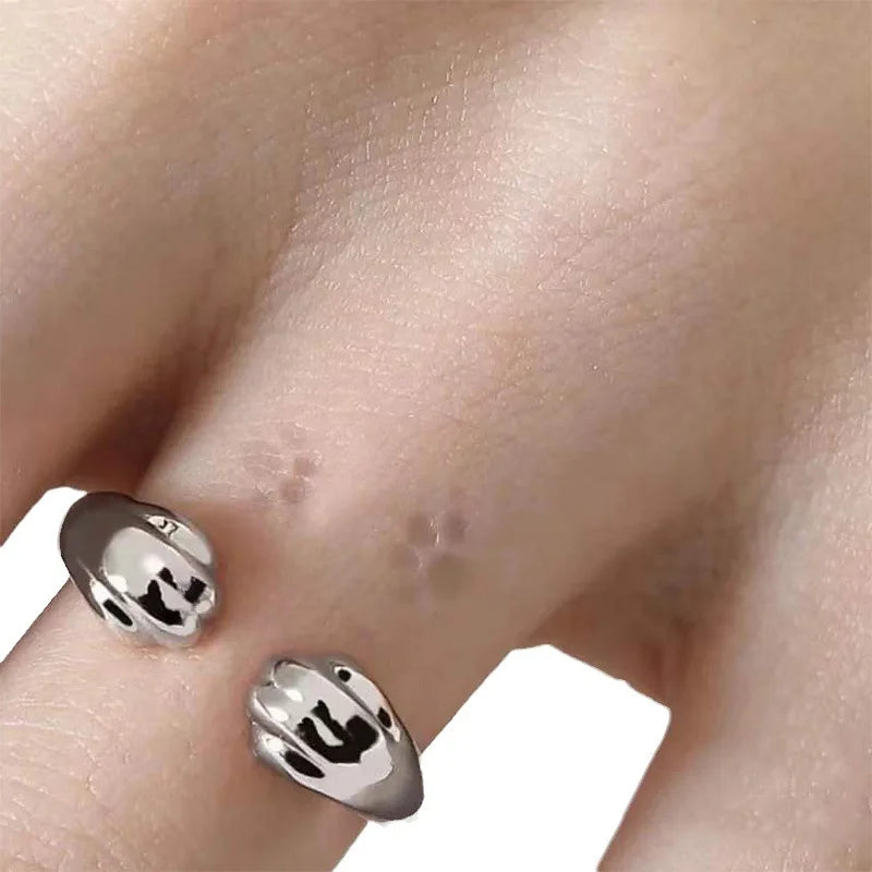 Cat Paw Print Ring – Adjustable Silver Ring for Cat Lovers