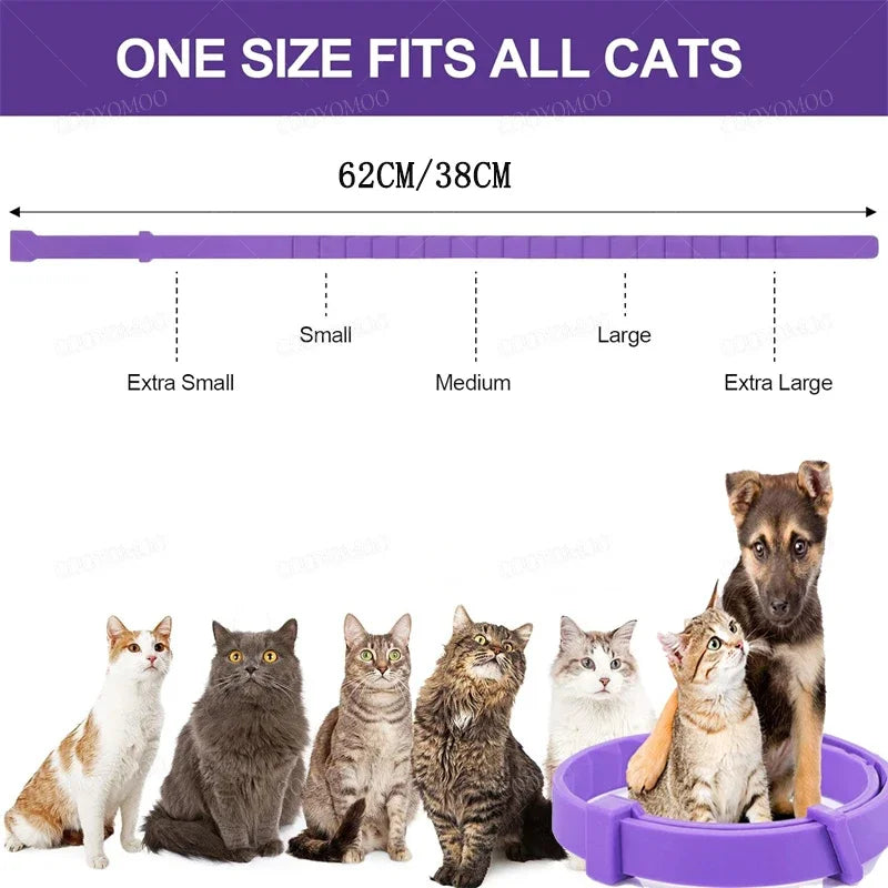 Calming Collar for Dogs & Cats | Natural Essential Oils | Anxiety & Stress Relief | Adjustable & Waterproof | 60-Day Wear