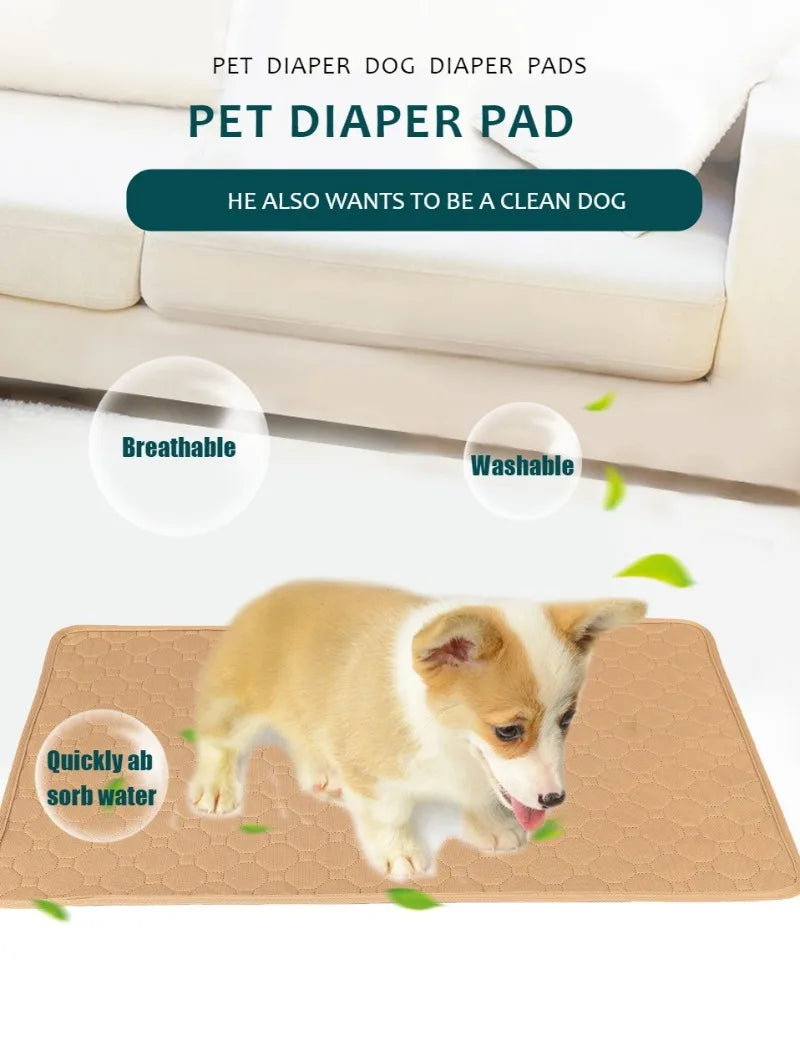 Washable Dog Training Pad – Reusable Absorbent Pet Mat