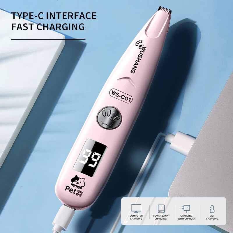 Electric Pet Grooming Trimmer – Quiet Waterproof Shaver for Dogs & Cats
