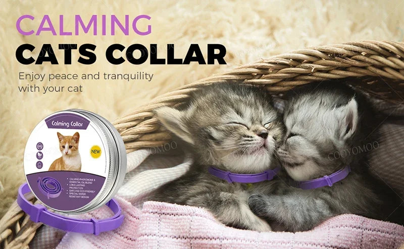 Calming Collar for Dogs & Cats | Natural Essential Oils | Anxiety & Stress Relief | Adjustable & Waterproof | 60-Day Wear