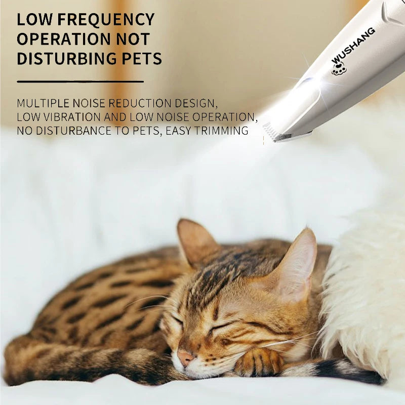 Electric Pet Grooming Trimmer – Quiet Waterproof Shaver for Dogs & Cats