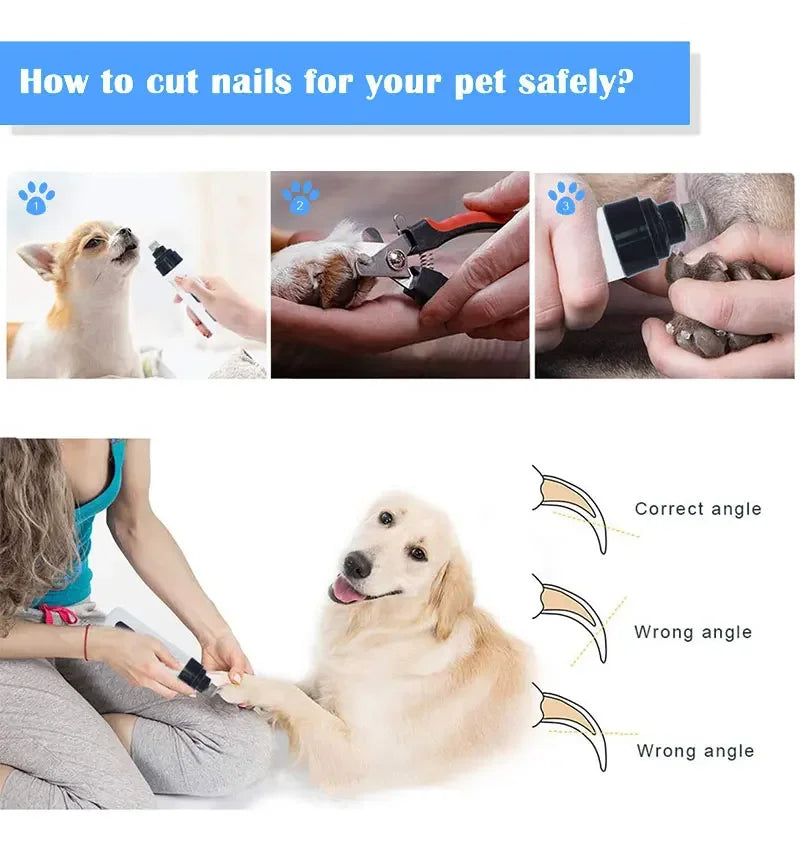 Quiet Electric Pet Nail Grinder – USB Rechargeable