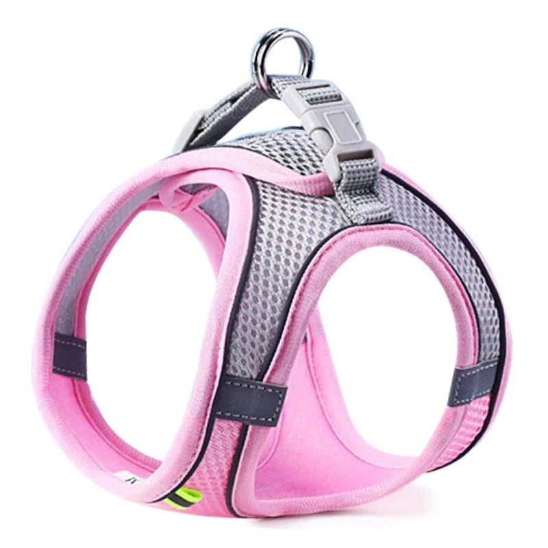 Reflective Adjustable Pet Harness – Breathable Vest for Small & Medium Dogs