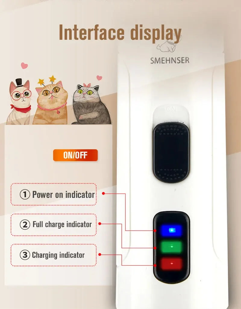 Quiet Electric Pet Nail Grinder – USB Rechargeable