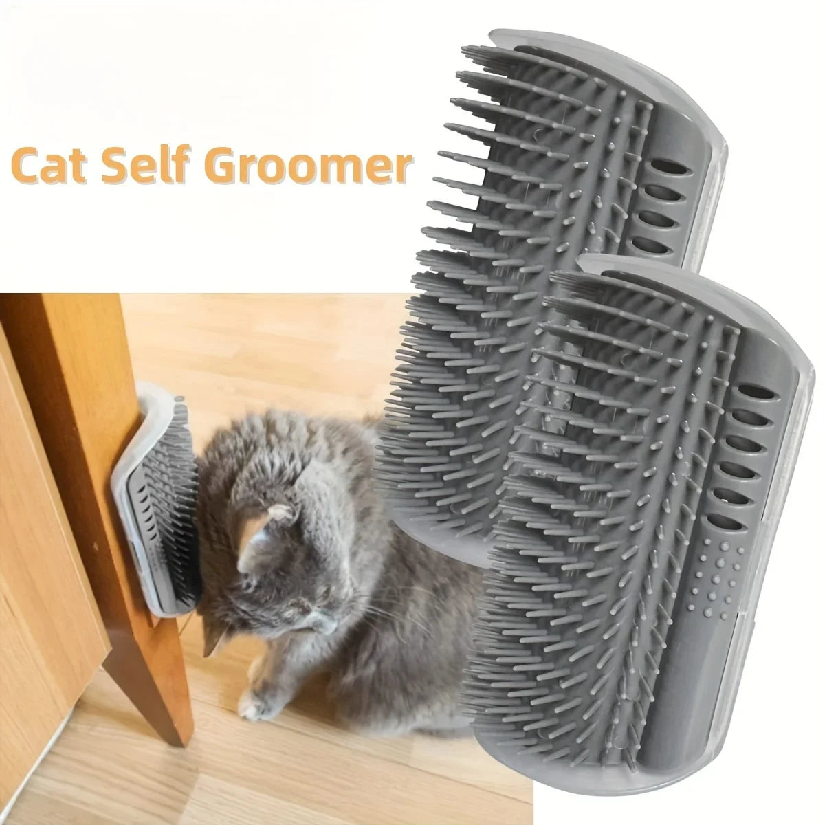Wall-Mounted Cat Self-Groomer – Massage Comb Brush for Cats & Kittens
