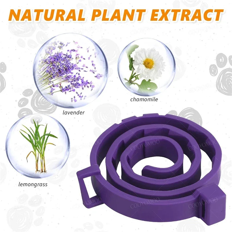 Calming Collar for Dogs & Cats | Natural Essential Oils | Anxiety & Stress Relief | Adjustable & Waterproof | 60-Day Wear