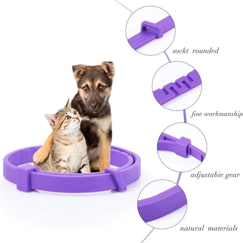 Calming Collar for Dogs & Cats | Natural Essential Oils | Anxiety & Stress Relief | Adjustable & Waterproof | 60-Day Wear