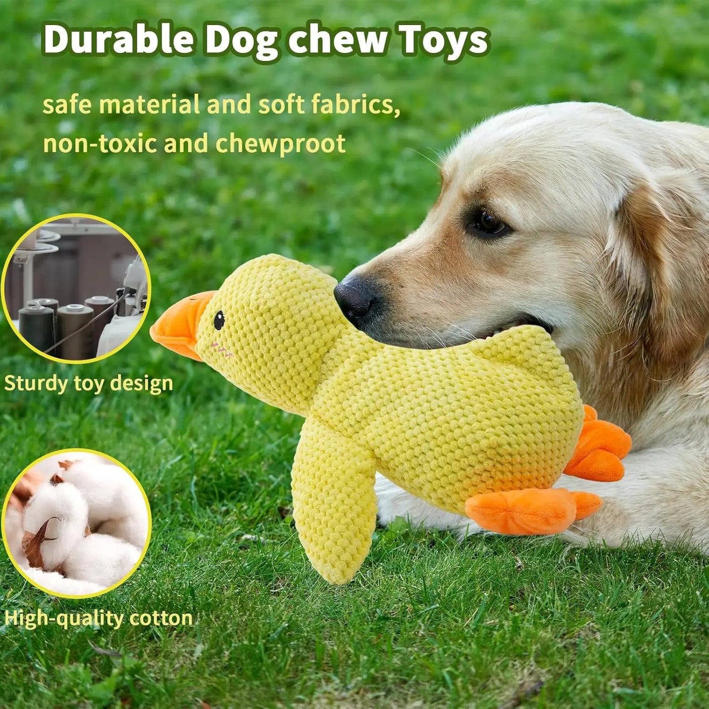 Quacking Duck Plush Dog Toy