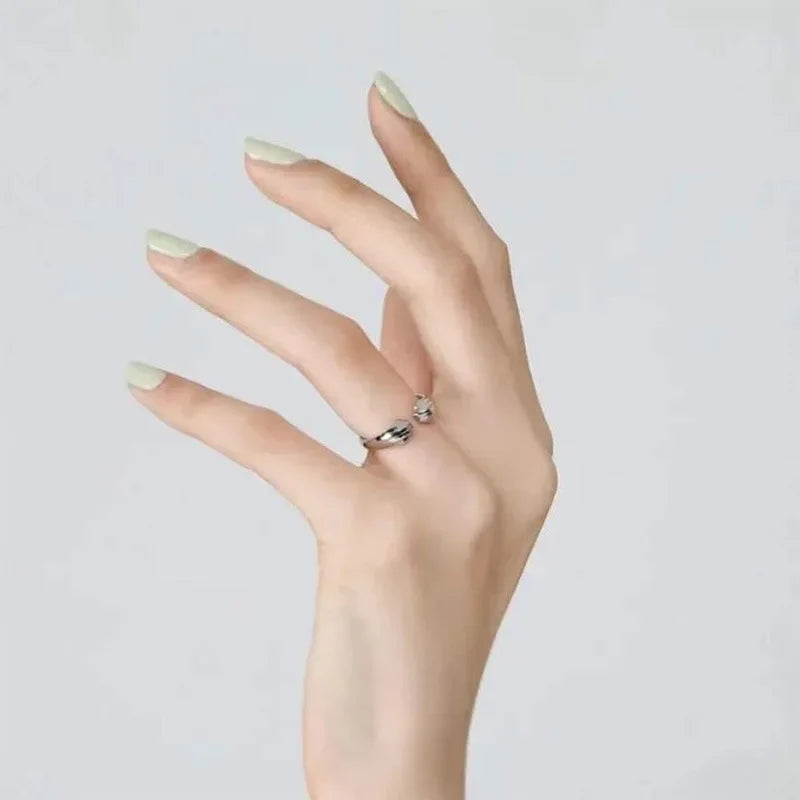 Cat Paw Print Ring – Adjustable Silver Ring for Cat Lovers