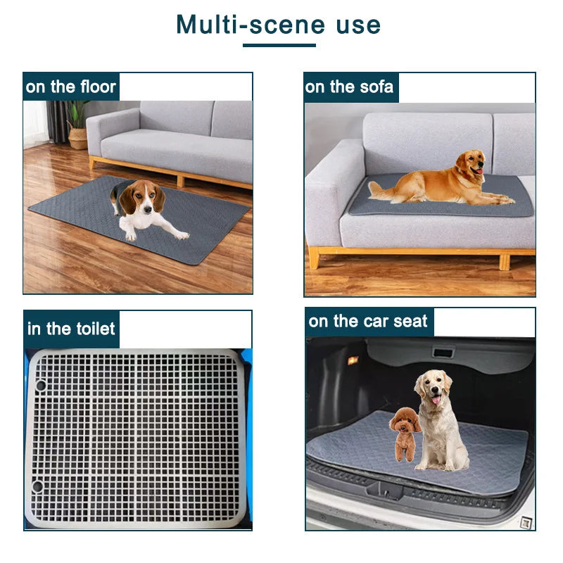 Washable Dog Training Pad – Reusable Absorbent Pet Mat