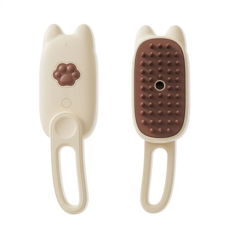 3-in-1 Electric Pet Steam Brush – Spray, Massage & Groom