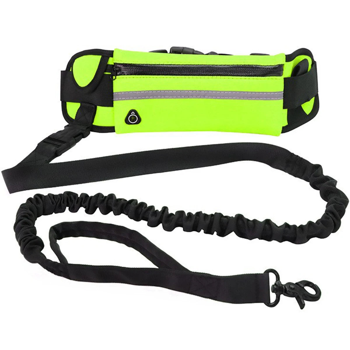 Hands-Free Dog Leash with Waist Bag – Reflective & Elastic
