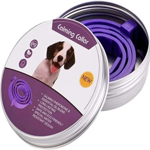 Calming Collar for Dogs & Cats | Natural Essential Oils | Anxiety & Stress Relief | Adjustable & Waterproof | 60-Day Wear
