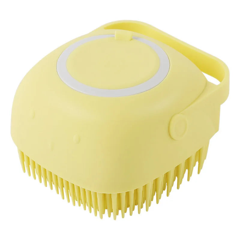 Silicone Dog Bath Brush with Shampoo Dispenser